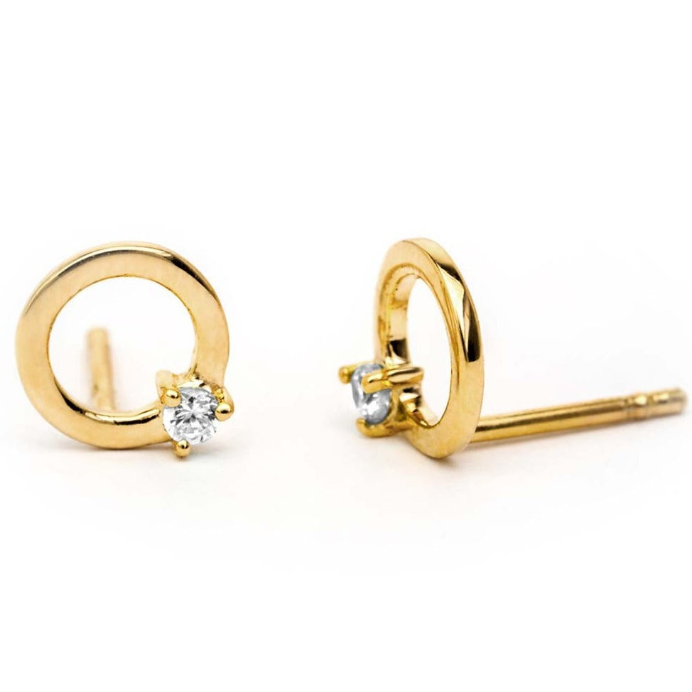 Jumna earring studs crafted by sceona on a white background